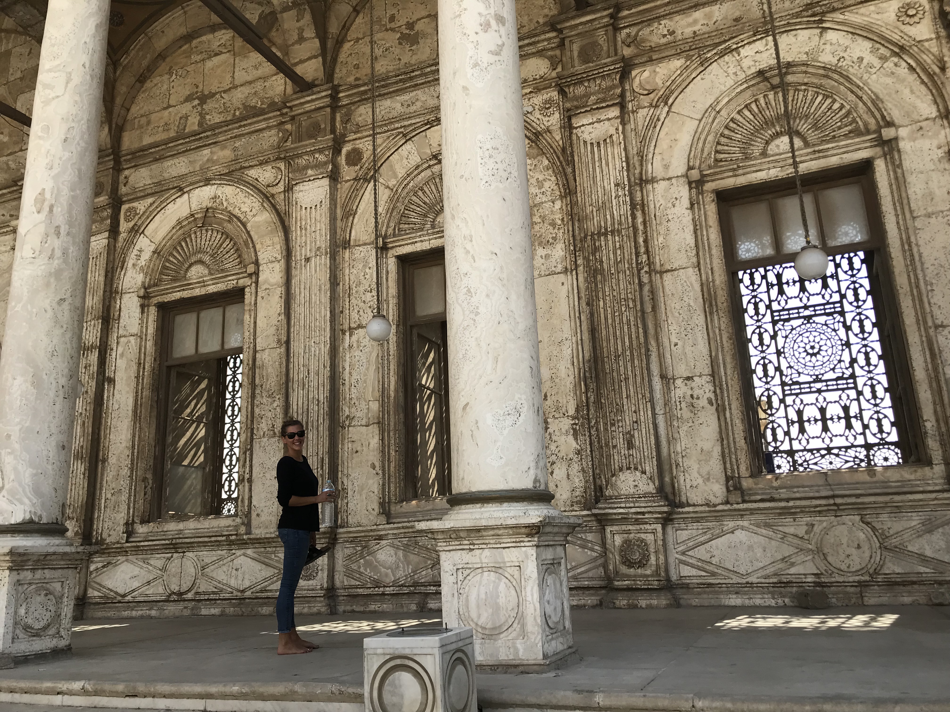 Giulia Giamboni at a ancient building