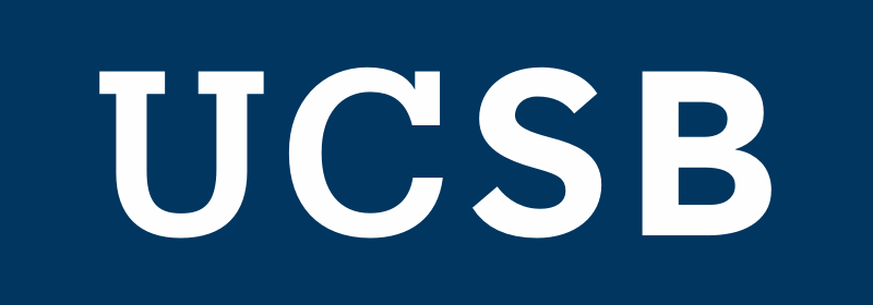 secondary UCSB logo in white with a navy background
