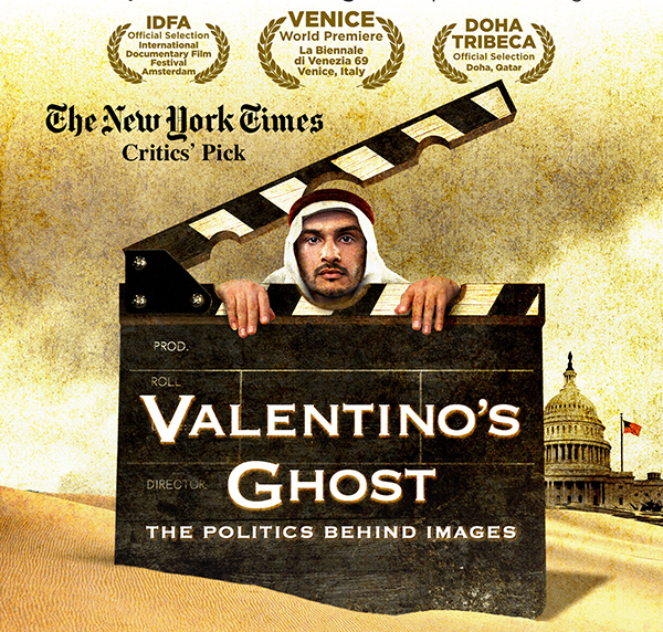 flyer for Film Showing: Valentino's Ghost